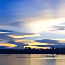 Crépuscule sur la rivière Mahakam — Pierre Schell